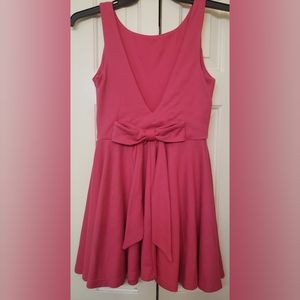 ASOS Pink Bow Back Skater Dress 6